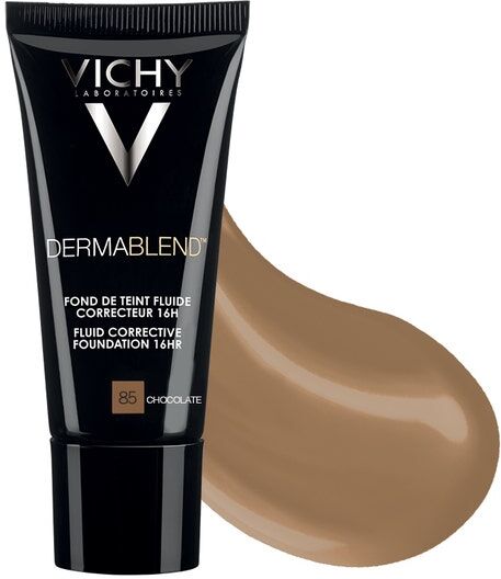 Vichy Dermablend Fondotinta Fluido Correttore 16h 85 Cioccolato 30 ml