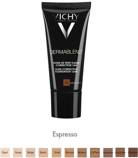 VICHY Dermablend Fondotinta Correttore Fluido N.75 Espresso 30 Ml