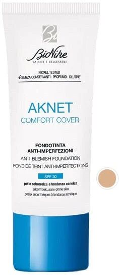 BIONIKE Aknet Comfort Cover N. 102 Sable Fondotinta Anti Imperfezioni Spf 30 15 Ml