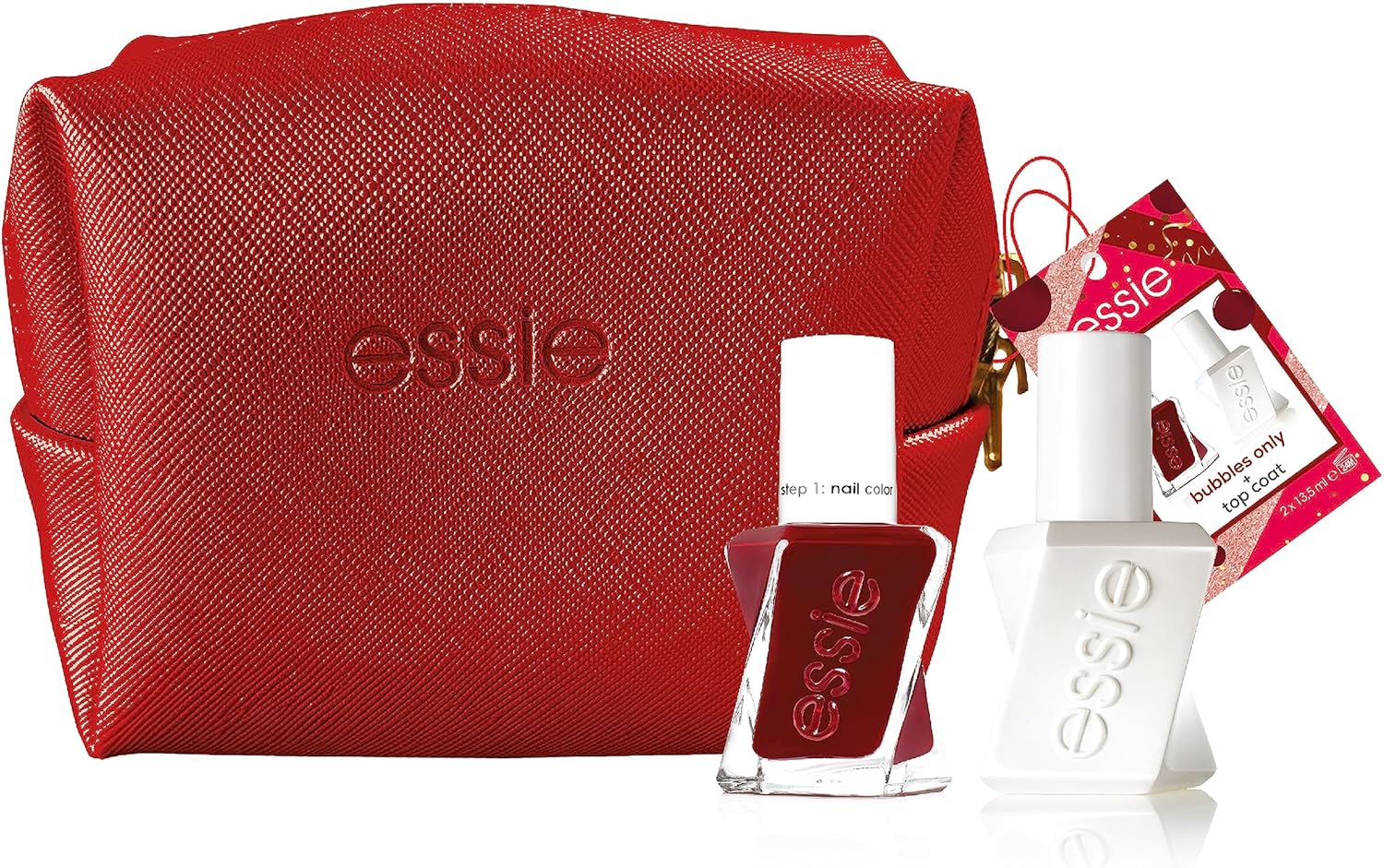 L'Oreal Essie Smalto Gel Couture + Top Coat + Pochette Rossa