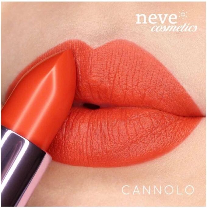 neve cosmetics Rossetti Rossetto Arancio Corallo Sugar Matte Cannolo