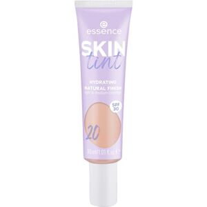 essence Skin Inkt, make-up, nr. 20, nude, hydraterend, natuurlijk, veganistisch, olievrij, UVA- en UVB-filter + SPF 30, zonder parfum, per stuk verpakt (30ml)