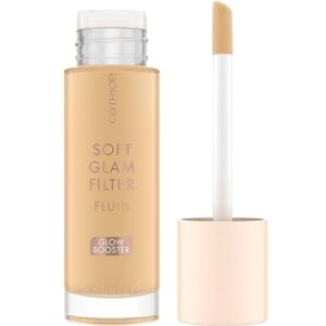 CATRICE Soft Glam Filter Fluid, Basis, nr. 020, Nude, verzorgend, natuurlijk, glanzend, stralend, veganistisch, olievrij, parfum, alcohol, per stuk verpakt (30 ml)