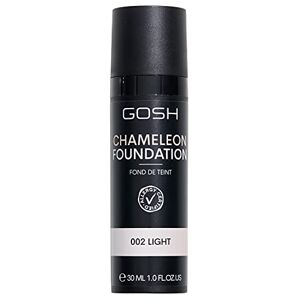 GOSH Chameleon 002 Light Foundation 30 ml, veganistisch, vloeibare, hydraterende make-up voor een natuurlijke make-up-look, kringen en onzuiverheden bedekken, ook geschikt voor mensen met een allergie