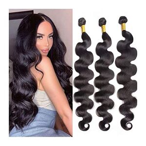 SUNESA Vlechthaar 10-40 inch Braziliaans haar Weave Bundel 3/4PCS lichaamsgolf menselijk haarbundel natuurlijke kleur remy Hair Extensions 100G Machine dubbele inslag Mensenhaar weven (Size : 26 28 30)