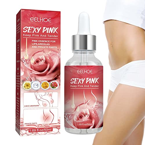 Yajexun Roze essentie voor geslachtsdelen Intieme zone Pink Essence,Roze geslachtsdelenserums voor borst, geslachtsdelen, kruis en binnenkant dijen Lipbleken voor donkere lippen