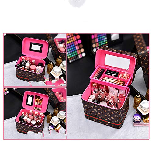 GZMM Retro lederen cosmetische tas grootte stereotype harde cosmetische case professionele aangepaste cosmetische opbergdoos