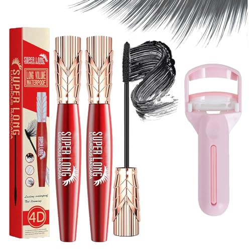 behound Yanqina Super Long Mascara, 4D Waterproof and Sweat Proof Mascara, Super Long Luxurious Mascara, Yanquina Stereo Lengthening Mascara 4D Silk Fiber Lash Mascara (1 Pcs)