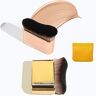 OvOHapia Sirene make-up borstel, sirene borstel, omdat Pro Sirene borstel, Foundation make-up borstel, vloeibare foundation borstel voor gezicht sirene borstel (goud+rose goud)