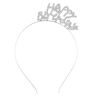 HHRHLKNH Haarband voor dames, 'Alles Gute zum Geburtstag Kroon' Gelukkige Verjaardag Gelukkige Hoofdband Hoofdband Wit K.