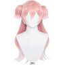 LINGCOS Game Genshin Impact Cosplay Yanfei Wig Genshin Impact Yan Fei Pink Gradient Double Ponytail Fake Hair