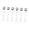 NIYANGLE 6 Stuks Oogcrème Stok Applicator Voor Oogcrème Oog Massage Staaf Oogcrème Roller Oogcrème Massage-applicator Metalen Oogcrème Applicator Oogcrème Stimulator Wit Metaal Metalen Bal