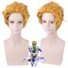 EQWR New Jojos bizarres Adventure Golden Wind Cosplay Pruik Kira Yoshikage Gouden Pruik Jojo No Kimyou Na Bouken Synthetisch Haar Pruik Cap PL-247