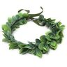 Ever Fairy Kerst meisjes bruiloft bloemenkroon hoofdband vrouwen bloemen hoofdband boho bruids bloemenkrans baby's adem haar kroon hoofddeksel (groen blad), Groen blad, 1 count (Pack of 1)