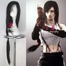 XINYIYI Ff Tifa Lockhart Accel Wereld Kuroyuki Hime 97 Cm Lange Zwarte Hittebestendige Synthetisch Haar Cosplay Pruik + Gratis Pruik Cap