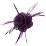 Topkids Accessories Fascinator haarclip fascinator bloem haar clip stof bloem clip bruiloft fascinator bruiloft corsage bloem fascinator op clip en broche pin voor vrouwen, dames, meisjes (paars)