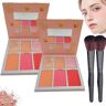 AUWIRUG Conchita Blush Palette, Conchita Matte Blush Powder, Conchita Blush Palette Matte Blush Powder, Conchita Blush Palette Powder, 6 Colors Blush Palette Cheek Blush Powder (2PcsB)