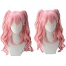 LINGCOS FGO Fate Grand Order Servant Caster Tamamo no Mae Cosplay Wig Curly Pink Synthetic Hair + Wig Cap