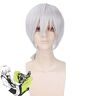 GJBXP Anime Mekakucity Acteur Acteurs Konoha Haruka Cosplay Pruik Zilver Wit 35 Cm Korte Rechte Haarstukje Voor Man Jongens Pl-304