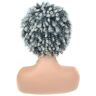 BusLum Afro Kinky Krullend Menselijk Haar Korte Pruiken for Vrouwen, Kort Krullend Menselijk Haar Pruiken Afro Krullend Pruik, Korte Kinky Krullend Pruiken (Color : C)