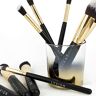 LYVION Make up synthetische kabuki kwasten set/Make up/Make up koffer/Make up set/Make up kwasten/Make up kwasten set 10 delig Zwart en goud
