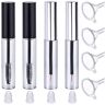 Ideal Swan 2pc 8ml lege mascarabuis en wand, 2pc 7ml eyeline containerfles met rubberen inzetstukken en trechters set voor ricinusolie DIY mascara (zilver)