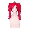 LINLINCD VOCALOID Cosplay Pruik Kazane Teto Rood Twee Paardenstaarten Golvende Krullende Pruik Cosplay Kostuum Vrouwen Synthetisch Haar Halloween Party Pruiken