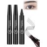 ETHORY Lumierez Micro Fork Tip Precise Brow Pen, Lumierez 4 Tipped Precise Brow Pen Waterproof, Lumierez Brow Pen, Micro Fork Tip Precise Brow Pen, Point Eyebrow Pencil Liquid Pen Makeup (Black)