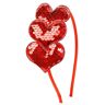 ELicna Valentines Headbands for Women Heart Headband Valentines Day Head Band for Girls Glitter Heart Hair Hoop Valentines Day Outfit for Women Valentine Heart Accessories