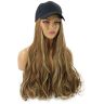 GGOII GJBXP Hairpieces Wig Women's Fashion Novelty Wig Hair，One-Piece Hat Wig，Gradient Long Curly Hair，for Daily Party Gradient Brown Gradient Brown