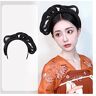 TEESONG Haar Chignon Synthetische Oude Chinese Knot Pruik Hanfu Hoofdtooi Elegante Oude Hoofdtooi Accessoires Pruik Zwarte Dame Pruik Messy Bun haarstukjes (Color : 0011)