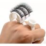 XXL Lashes Bridge Ring for Eyelashes, Eyelash Holder U Ring with Glue Cup for Eyelash Extension, U Shape Eyelash Ring, Glue Ring Cup U Shape Eyelash Holder Palette