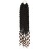 GERIEXH Afrikaanse Vuile Vlecht Vrouw Synthetische Pruik Cool Afrikaanse Pigtail Vlecht Haar,A2,9 stuks/20 inch