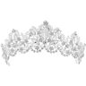 FRCOLOR Barok kroon bruiloft brides hoofdtooi strass tiara kroonen (zilver)