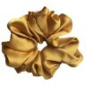 DIESZJ Haarscrunchies, satijnen elastische haarbanden, haarbanden elastische haarbanden, zijde satijn zachte scrunchy haarbanden oversized elastische haarbanden voor Halloween dag en Kerstmis (groen) (geel)