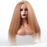 COLORL Menselijk Haar Pruik Wig Kinky recht synthetisch haar for vrouwen afro synthetische rechte haarpruik Pruik met Pony Synthetische Pruiken