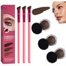 Reovyck 3PCS Eyebrow Care Kit 4d Laminated,Home Eyebrow Care Kit 4d Laminated,4d Laminated Eyebrow Home Grooming Kit,4d Hair Stroke Brow Stamp Brush (Dark Brown)