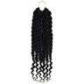 GERIEXH Afrikaanse Vuile Vlecht Vrouw Synthetische Pruik Cool Afrikaanse Pigtail Vlecht Haar,A6,3 stuks/20 inch