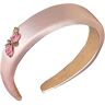 Morain Hoofdbanden, roze hoofdband voor vrouwen geknoopte knoop hoofdband gewatteerde hoofdband brede hoofdband plooi hoofdband roos hoofdband