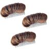 Georcep Invisible Fluffy Hair Pad, 3PCS Fluffy Princess Styling Increased Hair Pad, Invisible Fluffy Hair Clip, Invisible Fluffy Volume Lift Clip (B-3PCS Light Brown)