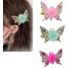 YODAOLI 3 Pcs Flying Butterfly Hairpin, 2023 New 3D Flying Butterfly Hairpins Faux Fur Hair Clips, Cute Butterfly Hair Clips, Sweet Butterfly Clip Hair Accessories for Women Girls (Mix-a)