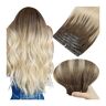 yangcde-19 Haarextensies Haarextensions Echt haar Naadloos clip-in-haar, 7 stuks Clip-in-haarextensies Steil Remy-haarextensies Dunne inslag Dikke haarextensies Clip-in haarextensies (Color : 8A-60, Size : 14