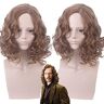 FNBK Sirius Brown Wig Cosplay Costume Halloween Sirius Short Wavy Brown Heat-resistant Fiber Hair Wigs for Men Boy Role Play PL-480