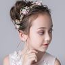 IYOU Prinses kleur bloem hoofdtooi parel haarjurk kristal bruid bruiloft haaraccessoires voor bloemenmeisjes