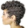 SonGxu Afro Braiding Wigs,Short Cut Wigs,Pixie Cut Wig Short Wigs,Side Parting Twist Crochet Hair Natural Braids,Afro Braiding Wigs For Women Black,A