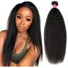 CLAROLAIR Kinky Straight bundles Brazilian Hair Bundles Yaki Human Hair Bundles Yaki Straight Hair ONE Bundles Non Remy Hair Natural Black 100g±5g/pc 14''