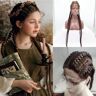 POWHA Twist Braids with Baby Hairs Dark Brown Braiding Wigs Lace Front 36'' for Women
