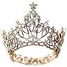 Lurrose Barokke Tiara Kristallen Tiara Strass Koningin Tiara Prinses Tiara Kristallen Bruiloft Strass Hoofddeksel Vintage Kroon Bruiloft Kroon Glanzende Hoofdtooi Bruid Steentjes Diamant