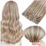 yangcde-19 Haarextensies Haarextensions Echt haar Naadloos clip-in-haar, 7 stuks Clip-in-haarextensies Steil Remy-haarextensies Dunne inslag Dikke haarextensies Clip-in haarextensies (Color : P18-613, Size : 1