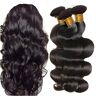 FBHAIR IFLY Braziliaans echt haar, golvend, 7A, Braziliaans echt haar, golvend, menselijk haar, golvend, natuurlijk weefsel (20,3 cm, 25,4 cm, 30,5 cm)